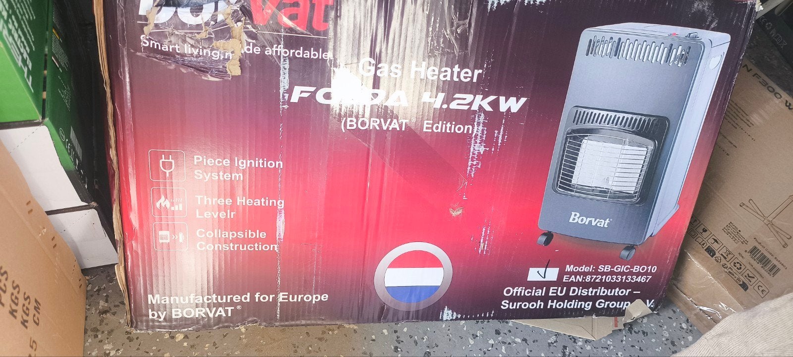 Borvat FOLDA 4.2KW Gas Heater - Nieuw in doos, Onbekend, Minder dan 60 cm, Ophalen of Verzenden, Onbekend