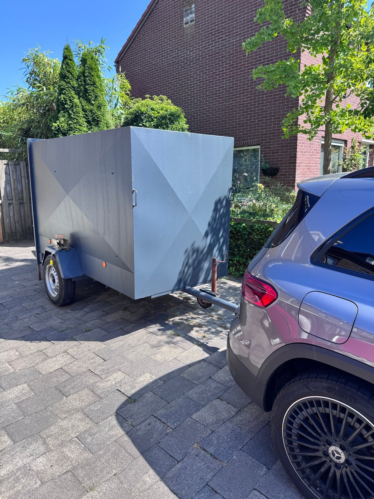Gesloten aanhangwagen/ bagagewagen - E-rijbewijs vrij., Ophalen, Gebruikt