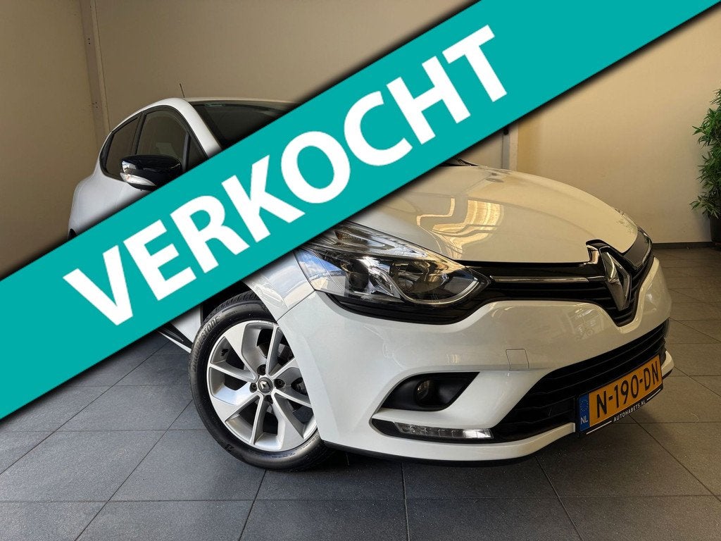 Renault Clio Tce 90pk Limeted/Wit metallic/Navi/Airco/cruise, Auto's, Renault, Voorwielaandrijving, Stof, Gebruikt, Wit