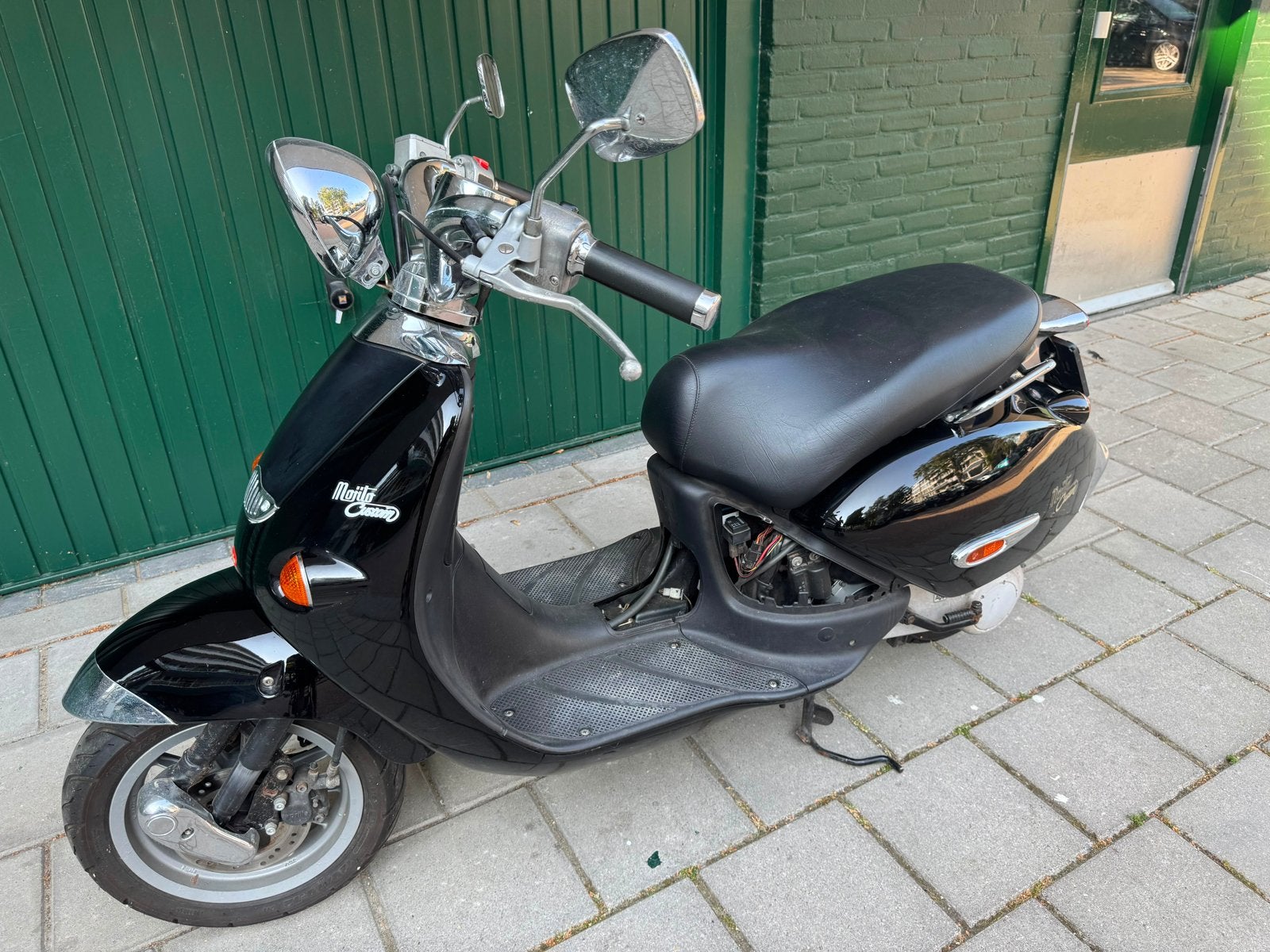 Aprilia Mojito Custom Scooter - zwart - hoofdz. Voor onderd., Ophalen, Gebruikt, Maximaal 45 km/u, Mojito of Habana