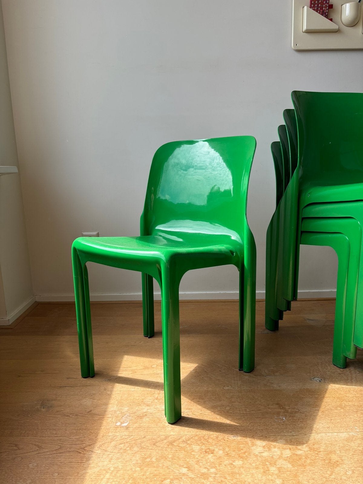 4 Selene stoelen | Vico Magistretti | Artemide, Ophalen, Gebruikt, Kunststof
