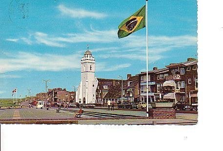 Ansichtkaart 	Katwijk aan Zee	Boulevard	Oude Kerk, Verzenden, 1960 tot 1980, Gelopen, Zuid-Holland