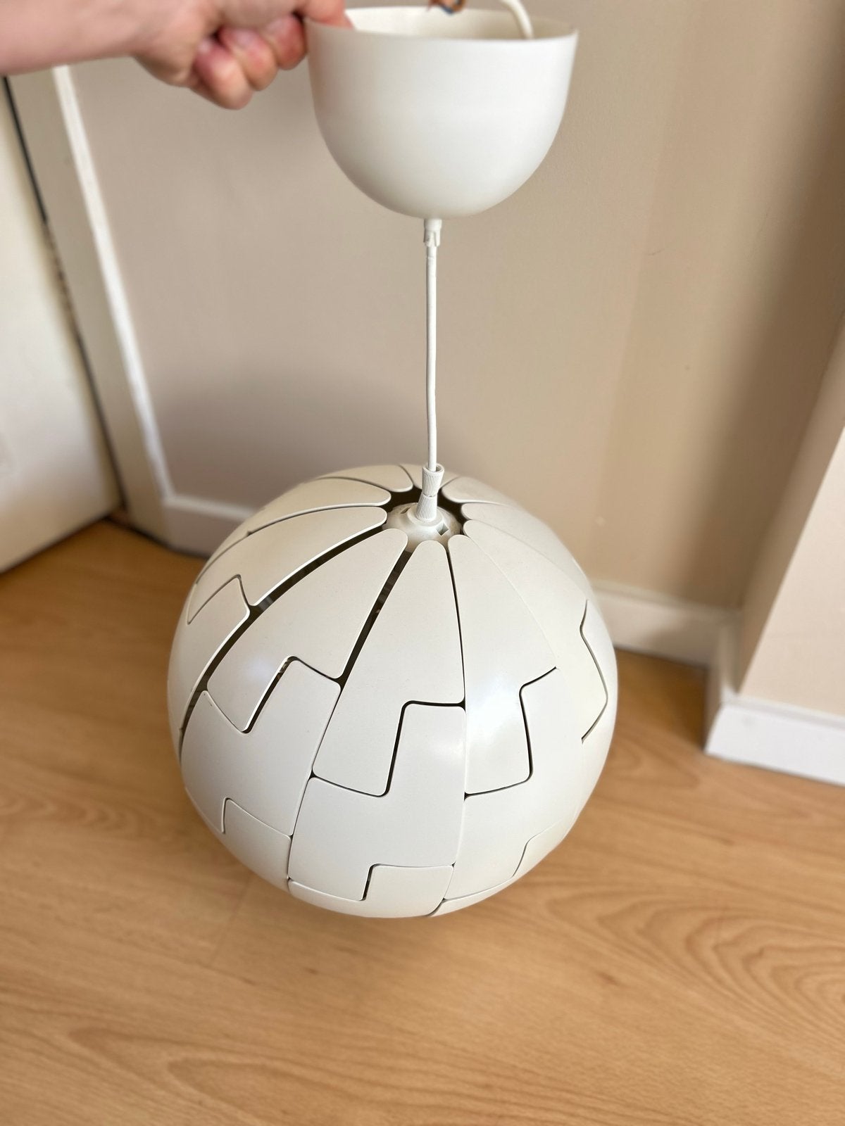 IKEA PS 2014 Hanglamp - Wit, Veranderlijke Vorm, Huis en Inrichting, Ophalen of Verzenden, Gebruikt, Kunststof, E27 (groot)