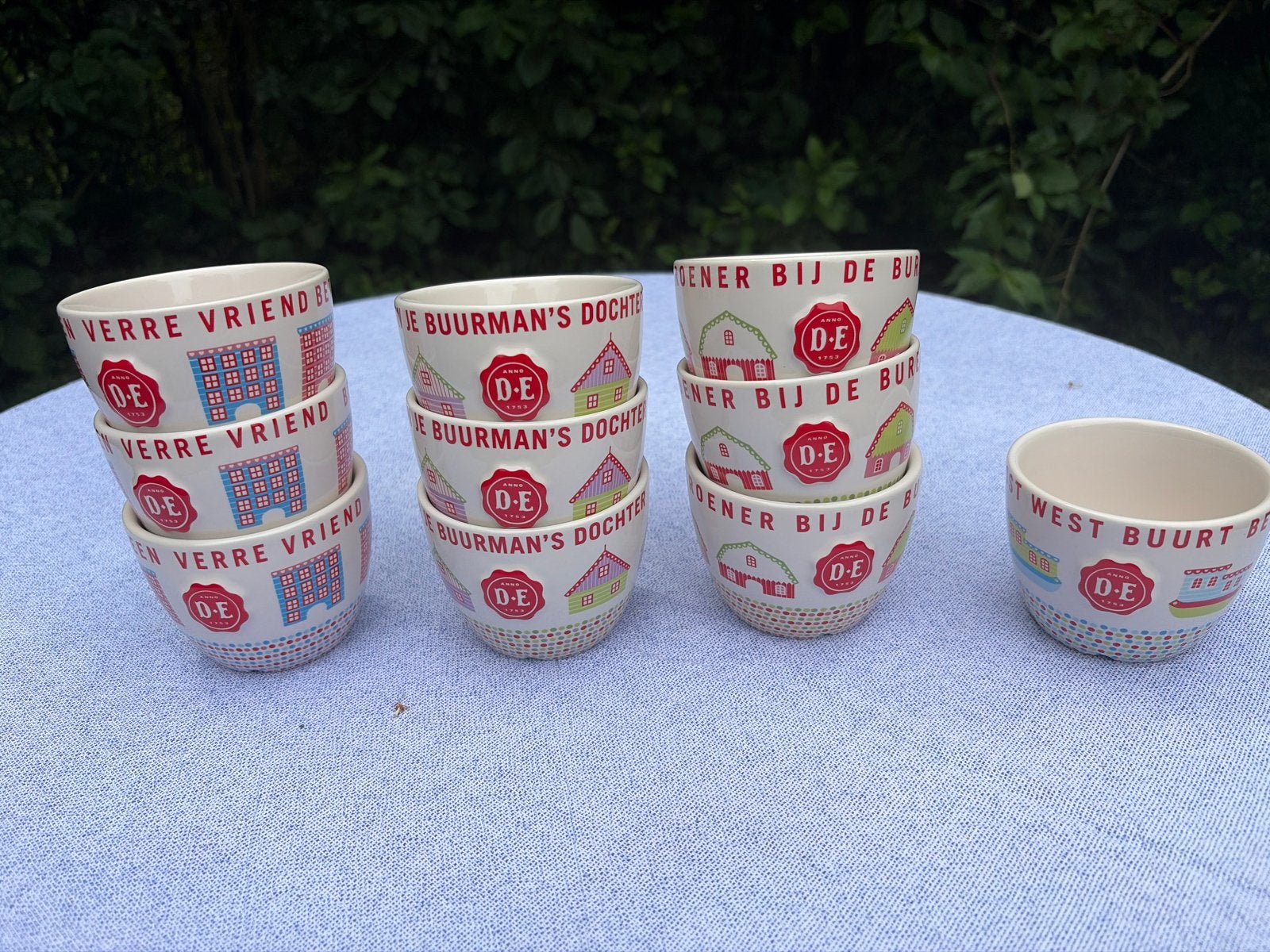 Douwe Egberts D.E. Kommen set van 10 stuks, Huis en Inrichting, Keuken | Servies, Overige merken, Keramiek, Nieuw, Ophalen of Verzenden