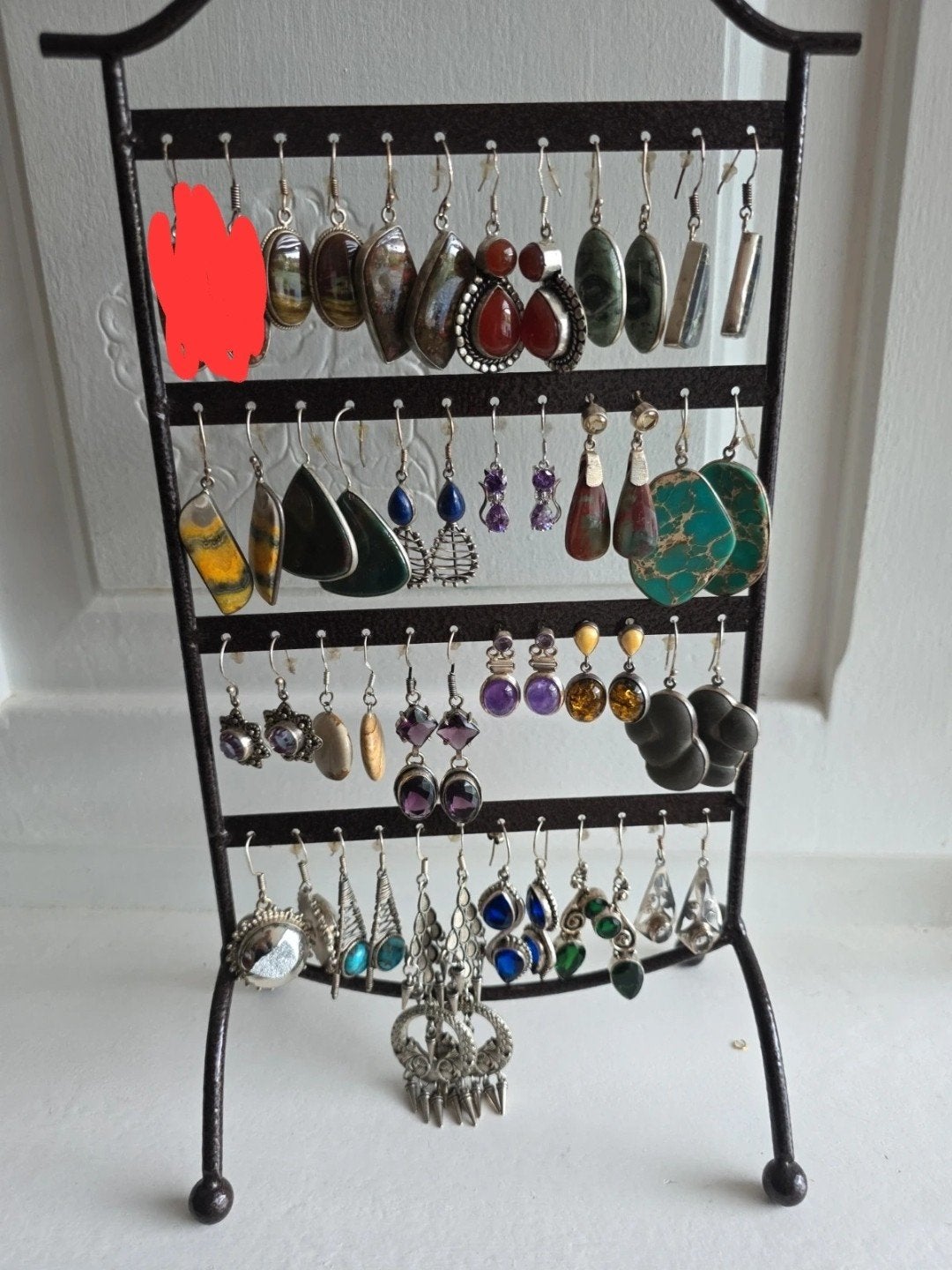 Vintage oorbellen 925 echt zilver., Ophalen of Verzenden, Nieuw, Zilver, Zilver