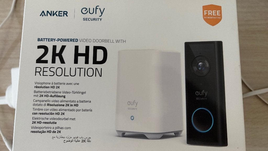 Eufy deurbel 2K HD, Huis en Inrichting, Deurbellen, Ophalen of Verzenden, Bewegingsdetectiesensor, Gebruikt, Draadloos