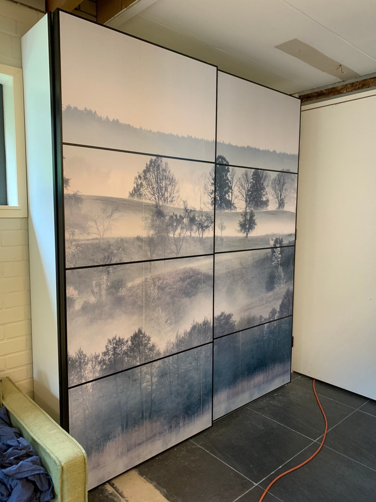 Hoge, ondiepe PAX kast met schuifdeuren 236x35x200, Ophalen, 200 cm of meer, Zo goed als nieuw, 200 cm of meer