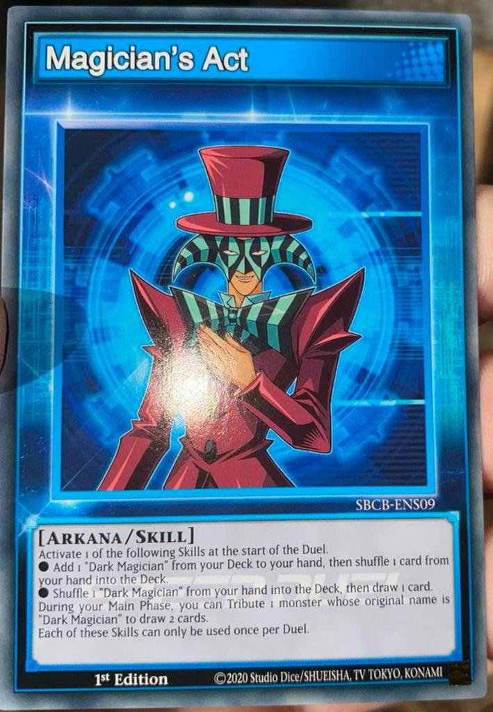 Yu-Gi-Oh! Magicians Act SBCB 1st Edition !, Hobby en Vrije tijd, Verzamelkaartspellen | Yu-gi-Oh!, Ophalen of Verzenden, Zo goed als nieuw