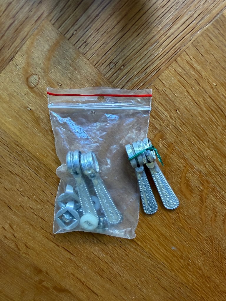 Campagnolo Record Shifters retro, Gebruikt, Campagnolo, Ophalen of Verzenden, Derailleur of Ketting