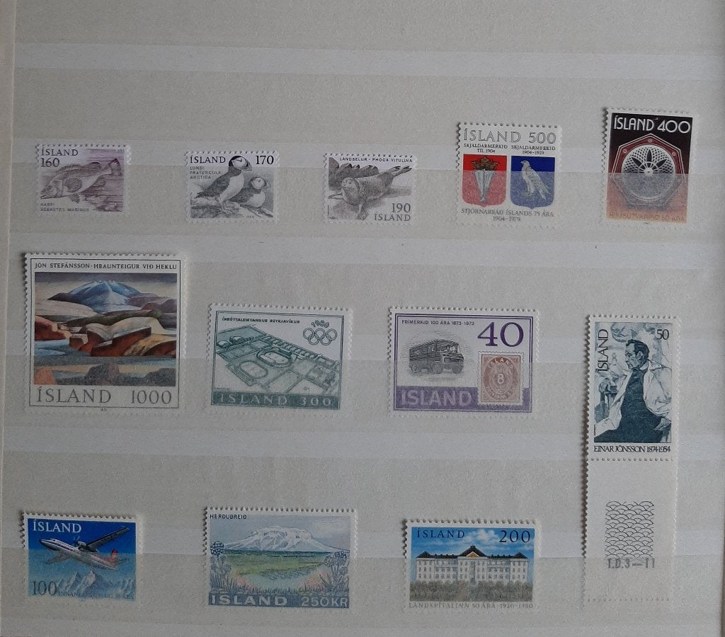 1 Kaart Postzegels IJsland Nr. 4 Postfris, Ophalen, IJsland, Postfris