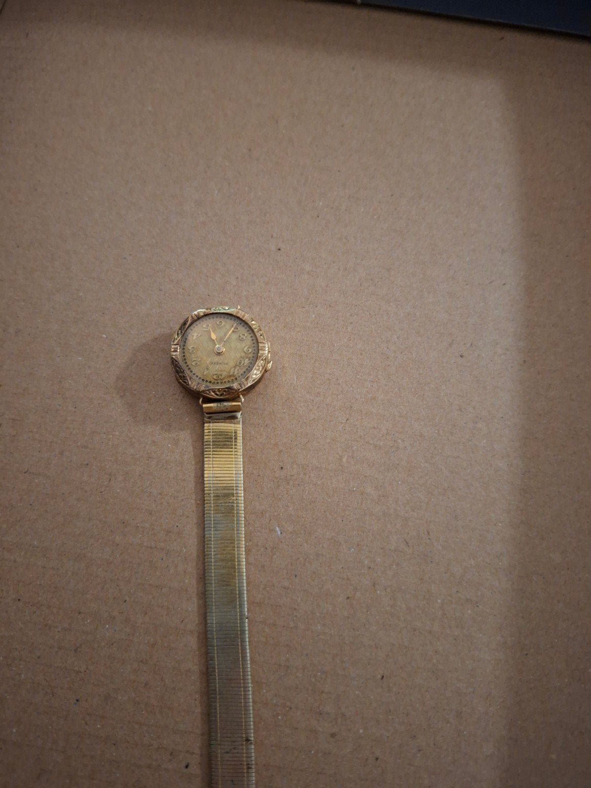 Vintage 14K gouden Dames Polshorloge met Rekband, Ophalen of Verzenden, Goud, Overige merken, Verguld