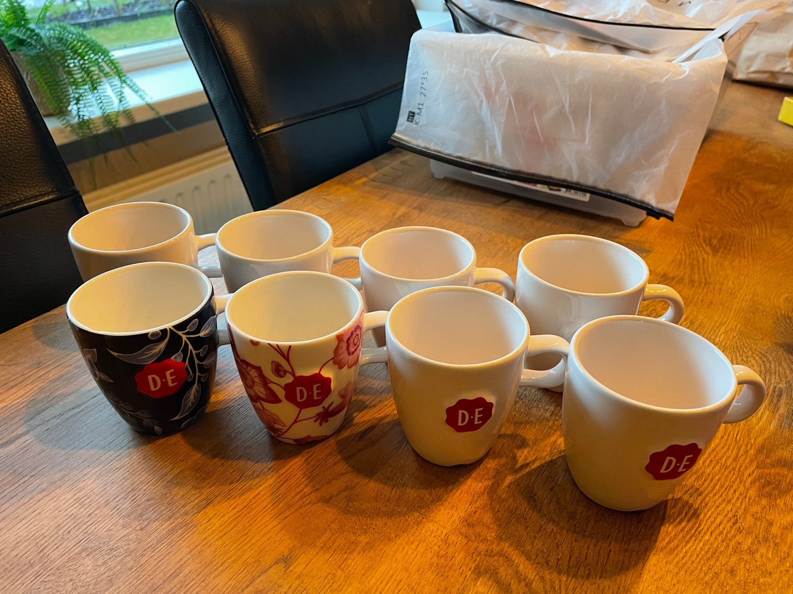 Douwe Egberts mokken - 8 stuks, Ophalen, Steen/keramiek, Meerkleurig, Overige merken