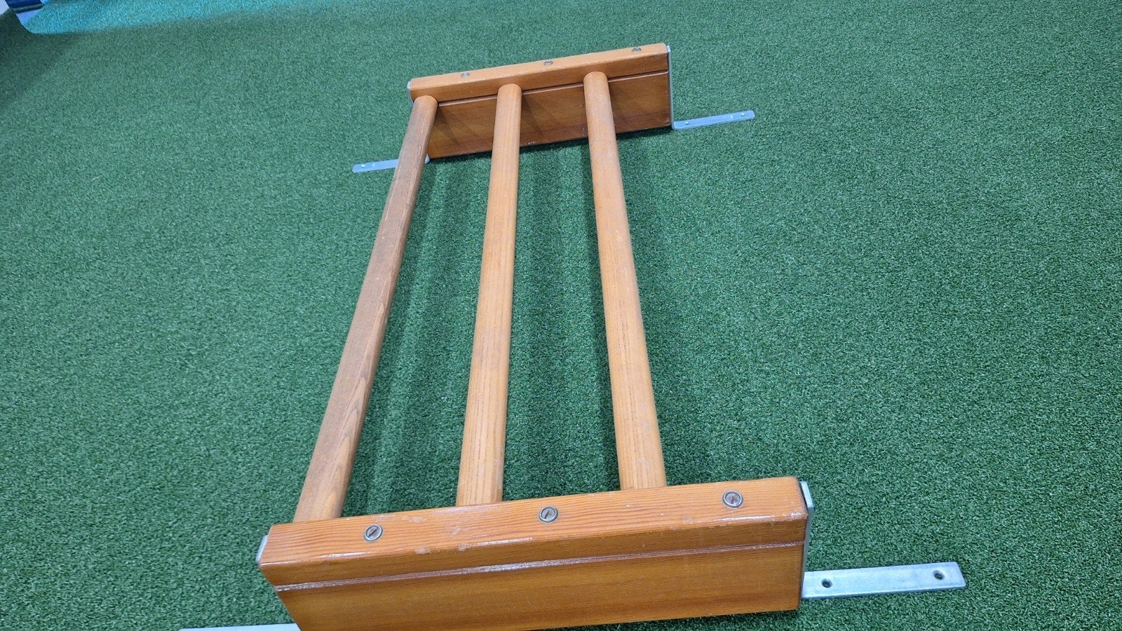 Vintage houten wandrek - 45cm diep, 97cm breed, Ophalen, Gebruikt