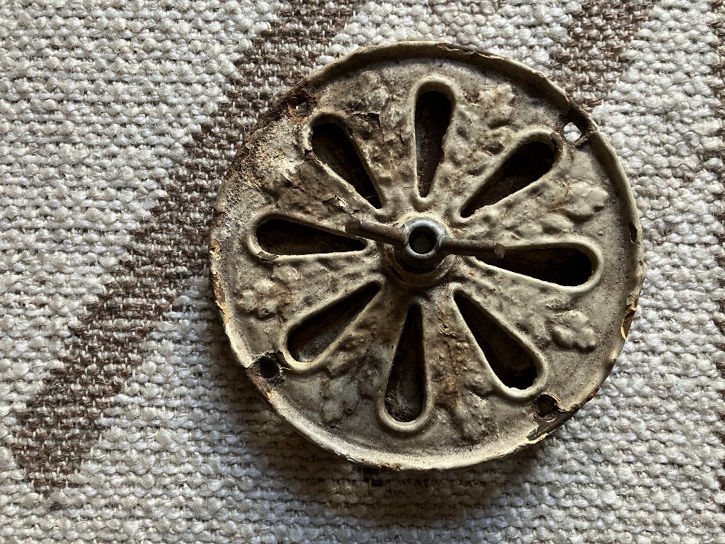 antiek gietijzeren rooster rond +/- 1900, Antiek en Kunst, Ophalen of Verzenden