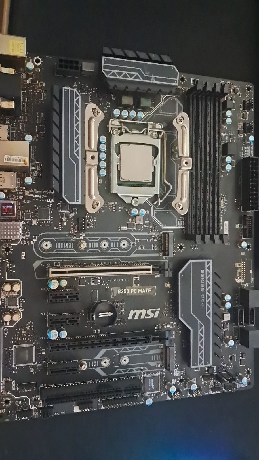 MSI B250 PC MATE Moederbord met Intel Processor, Computers en Software, Moederborden, Gebruikt, Verzenden, LGA 1151, DDR4