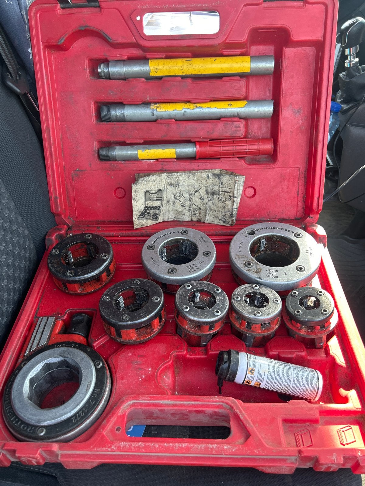 Rothenberger pijpsnijder set - Gebruikt maar werkt prima, Doe-het-zelf en Verbouw, Gereedschap | Handgereedschap, Gebruikt, Snijgereedschap