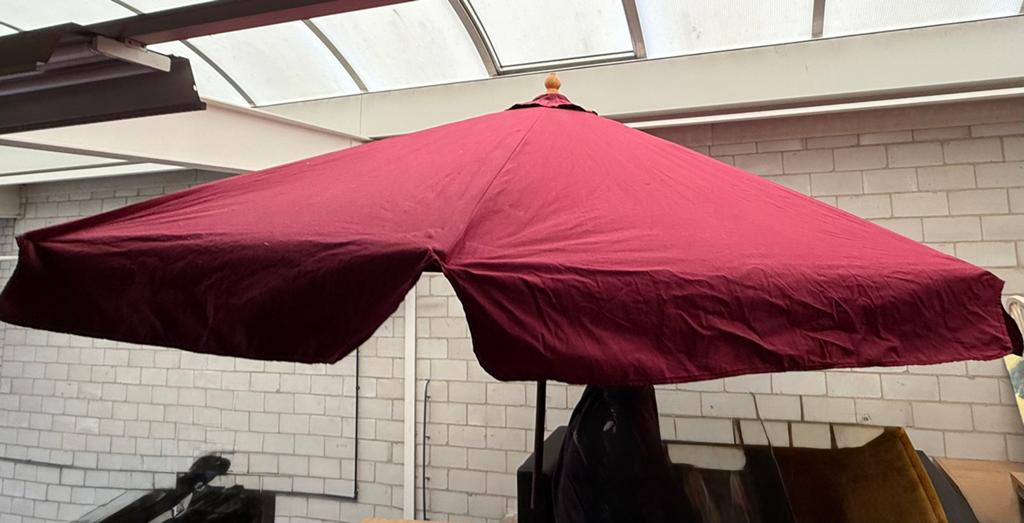 Parasol luxe met houten frame, Ophalen