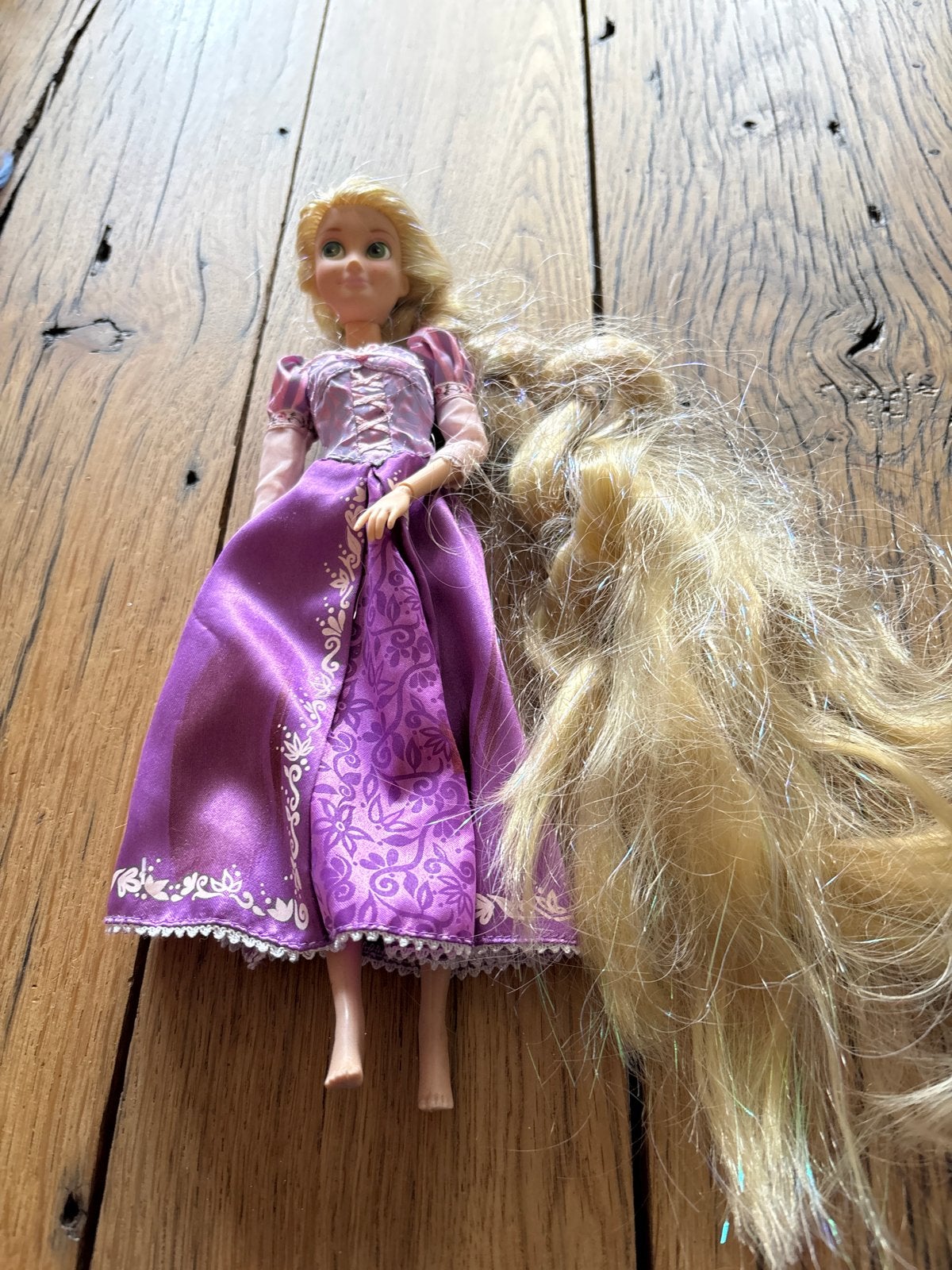 Originele Disney Rapunzel pop met lang haar, Ophalen of Verzenden, Gebruikt, Overige typen