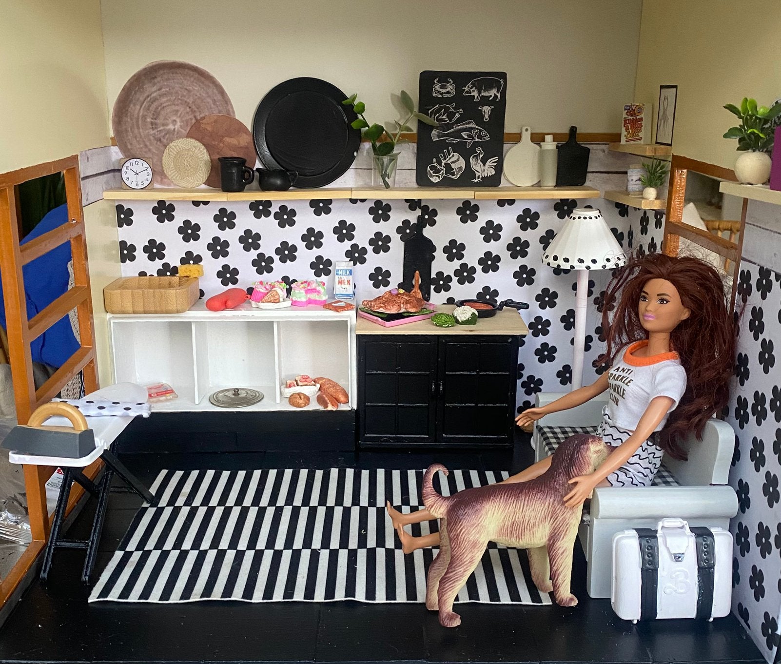 Barbie poppenhuis met meubeltjes en poppen, Ophalen, Poppenhuis