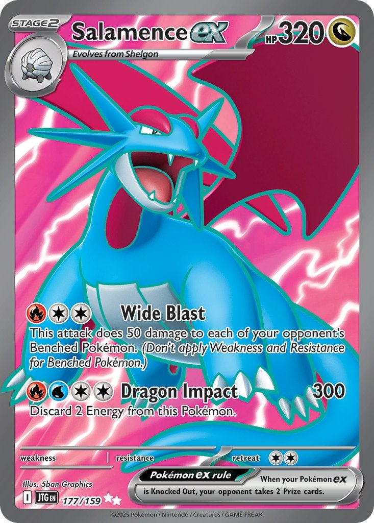 Salamence ex 177 - Journey Together kaart, Ophalen, Zo goed als nieuw, Losse kaart