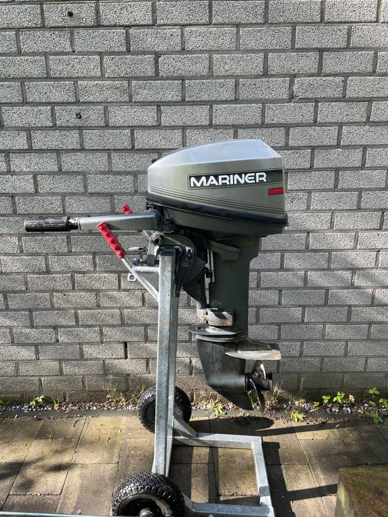 Mariner Mercury 9,9 pk 2takt kortstaart, Watersport en Boten, Ophalen, 5 tot 10 pk, Zo goed als nieuw, Buitenboordmotor