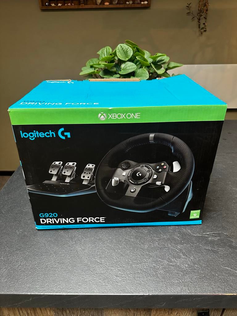 Logitech G920 Driving Force racestuur met pedalen, Spelcomputers en Games, Spelcomputers | Overige Accessoires, Ophalen, Racestuur