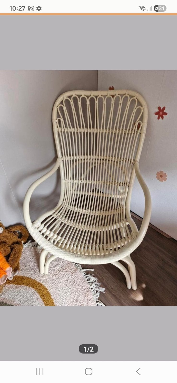 Rotan stoel, Ophalen of Verzenden, Zo goed als nieuw, Stoel(en)