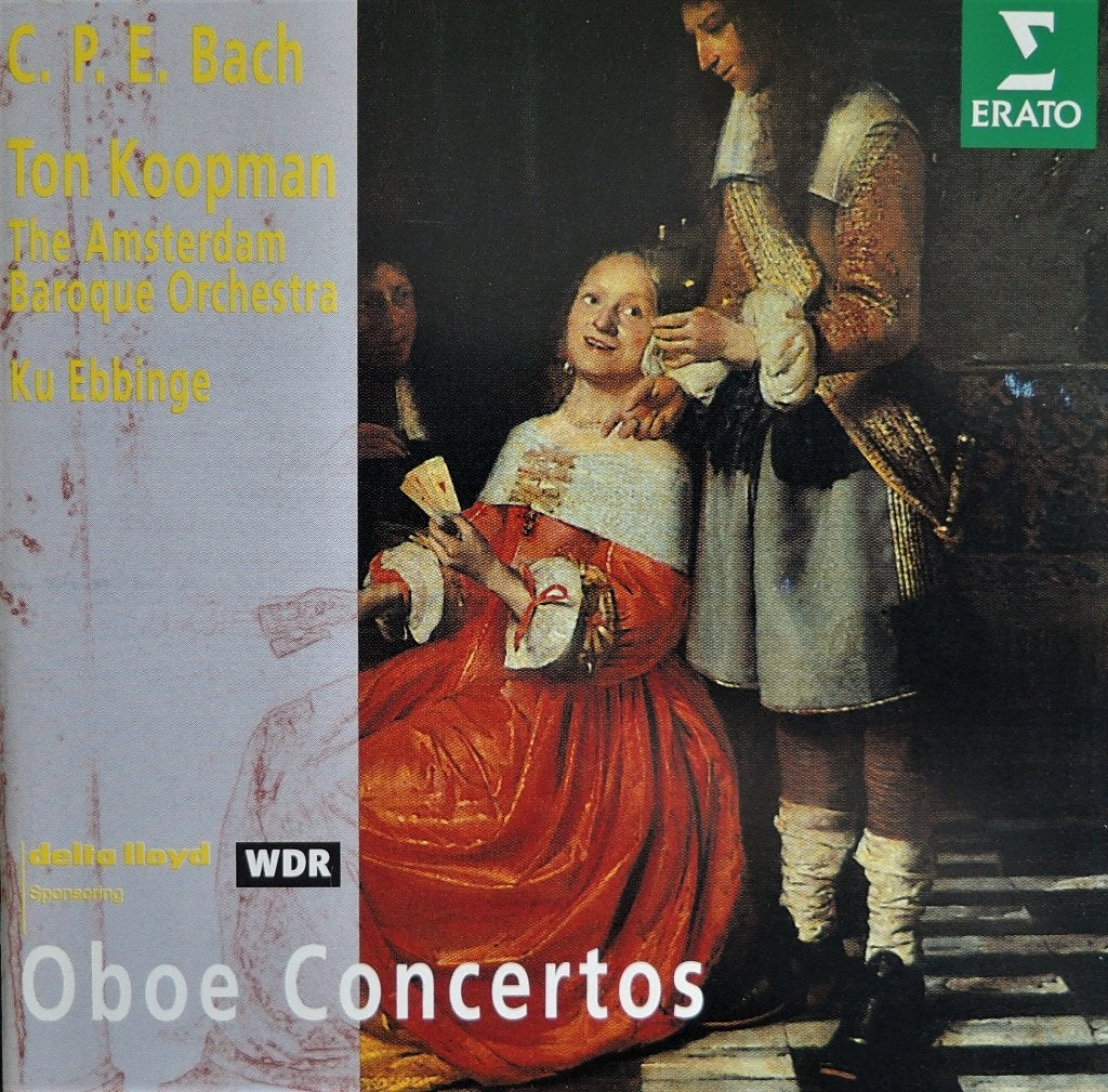 C P E Bach/ Oboe Concertos - Ebbinge / Koopman - Erato - DDD, Ophalen of Verzenden, Zo goed als nieuw, Orkest of Ballet, Barok