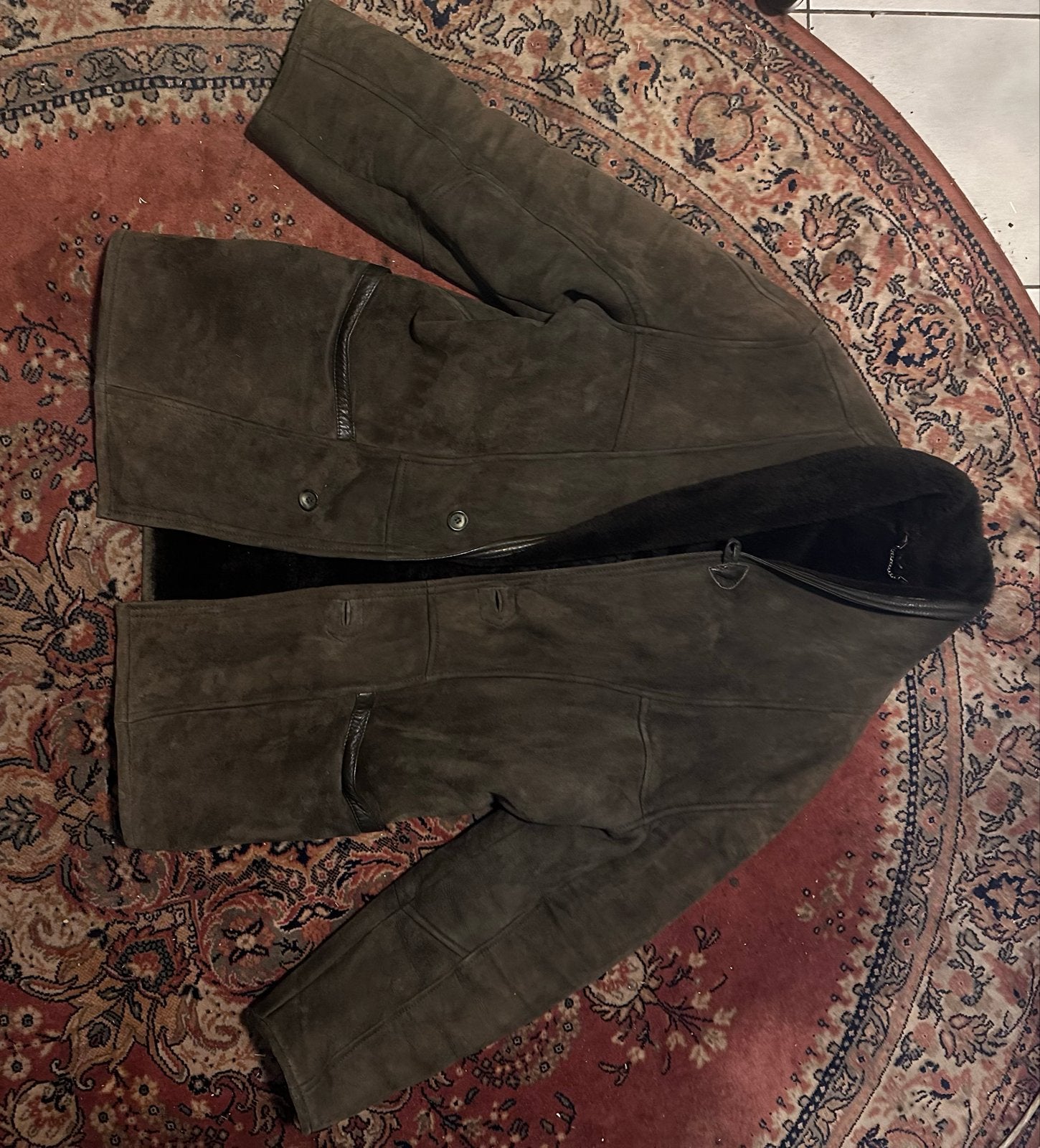 Manufero Bruxelles Leren Jas - Maat 52/54 (L), Kleding | Heren, Jassen | Winter, Ophalen, Zo goed als nieuw, Maat 52/54 (L), Meerkleurig