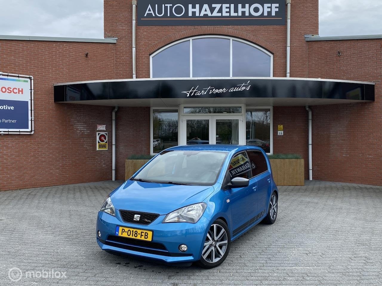 SEAT Mii 1.0 FR Intense 75pk met 67.477km | Stoelverwarming, Voorwielaandrijving, Stof, Gebruikt, Blauw