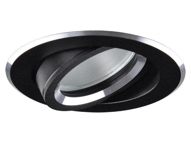 Inbouwspots 4x zwart rond kantelbaar, Ophalen, GU10, Nieuw, LED