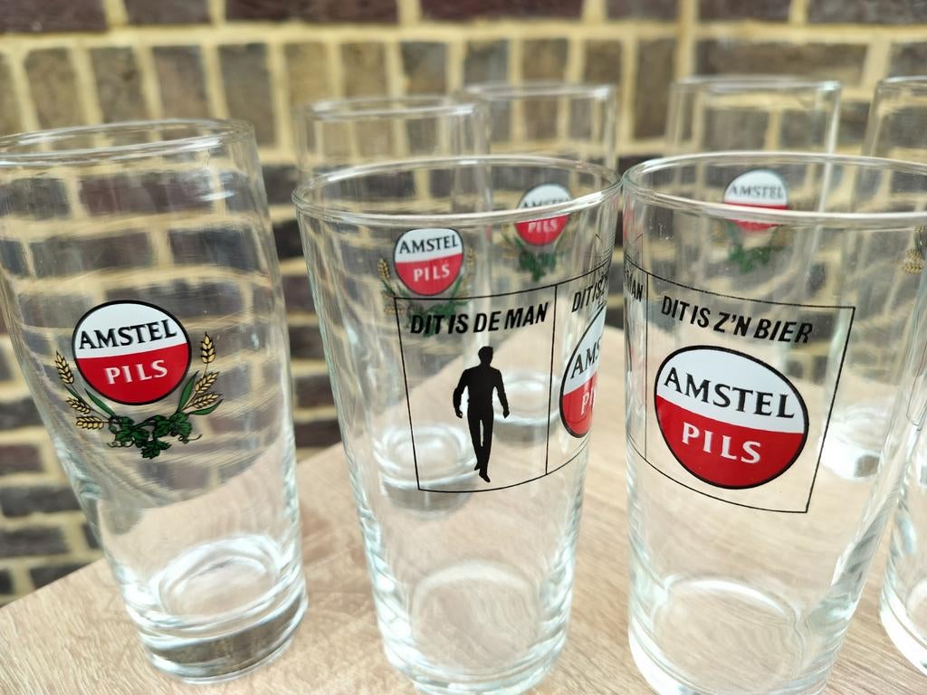 Amstel bierglazen, Ophalen of Verzenden, Zo goed als nieuw, Bierglas