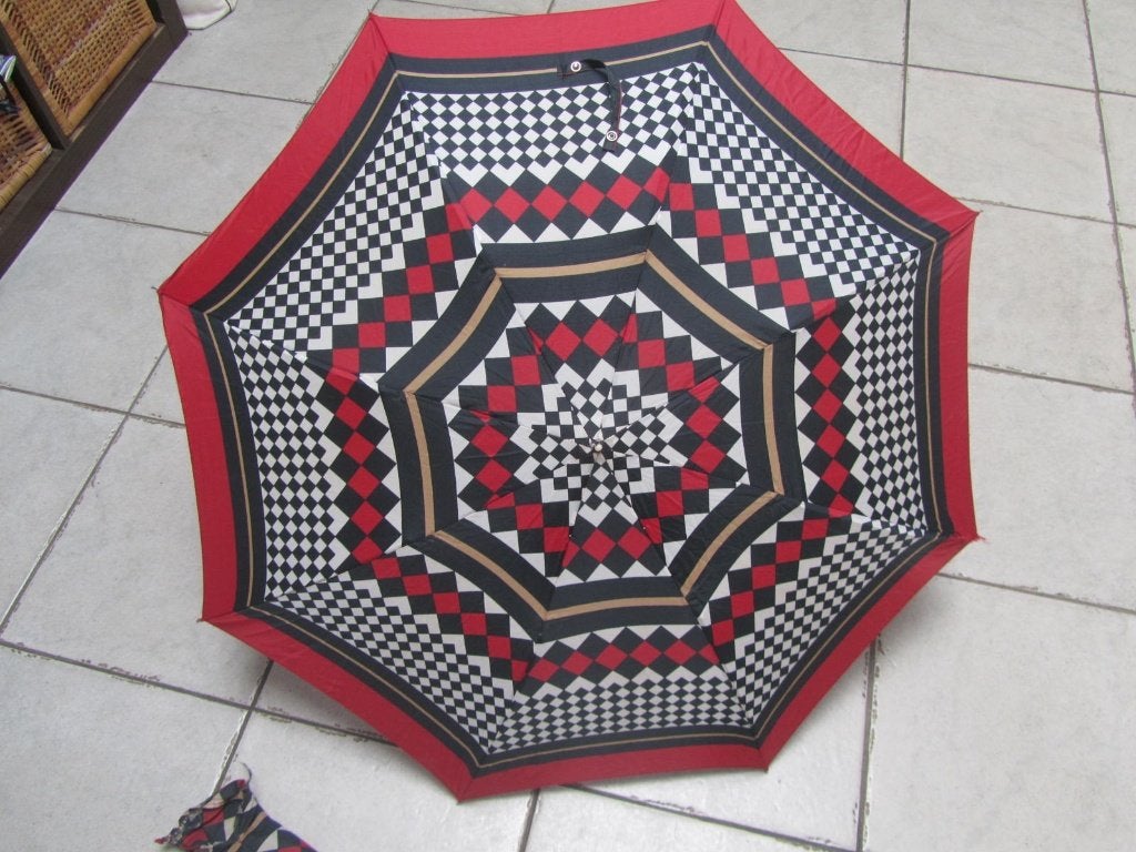 paraplu retro vintage   rood /wit /zwart, Ophalen of Verzenden, Gebruikt, Rood