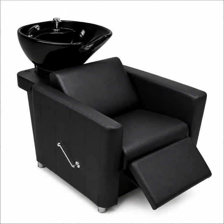 Wasunit Serena Black Basin Professionele met Zwarte Wasbak, Nieuw, Ophalen of Verzenden, Modern, Vijf, Zes of meer stoelen