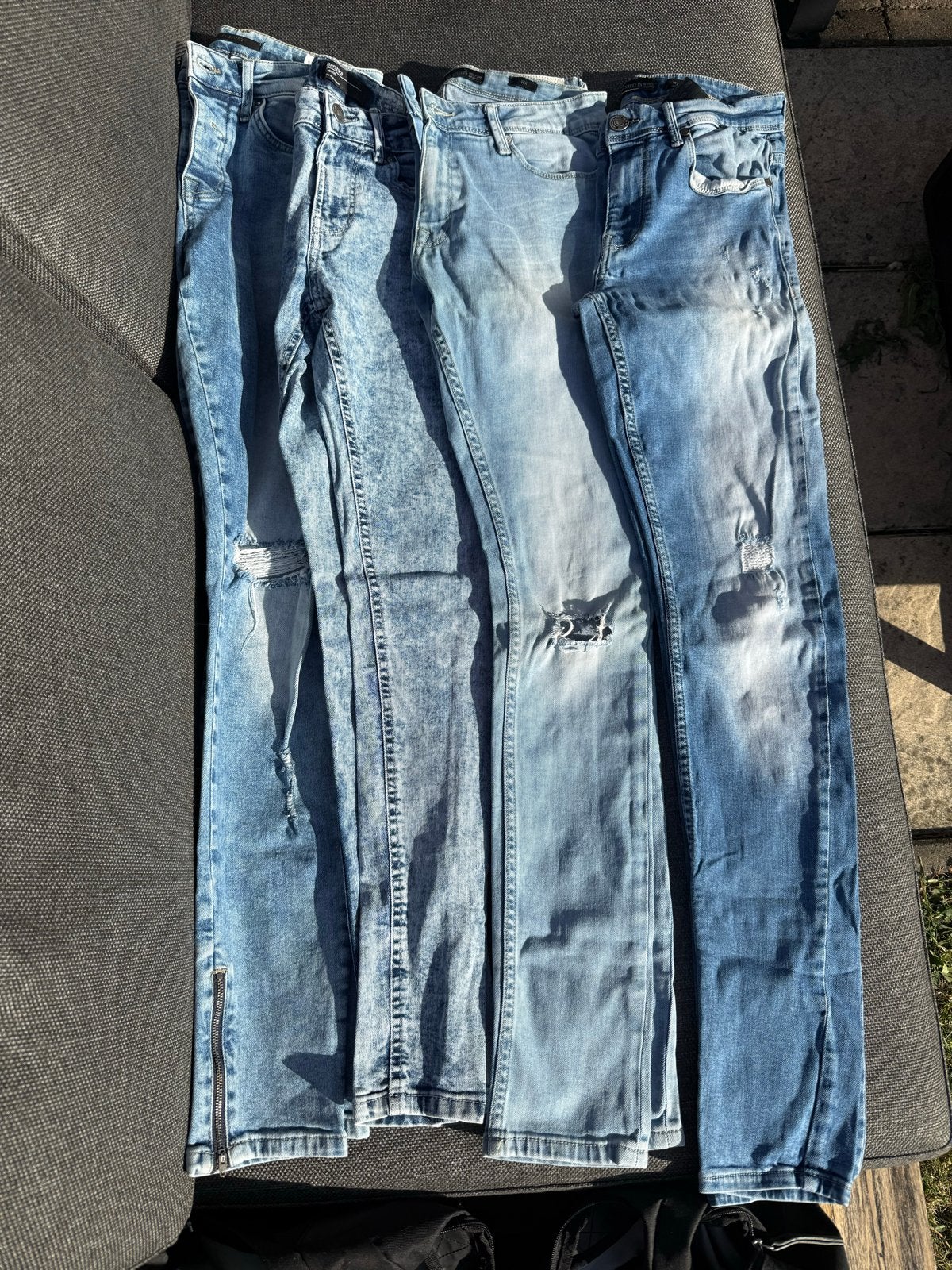 4x Skinny Jeans Maat 28 (Coolcat, Bershka, Ashes to Dvst), Ophalen of Verzenden, Zo goed als nieuw, Blauw, W32 (confectie 46) of kleiner