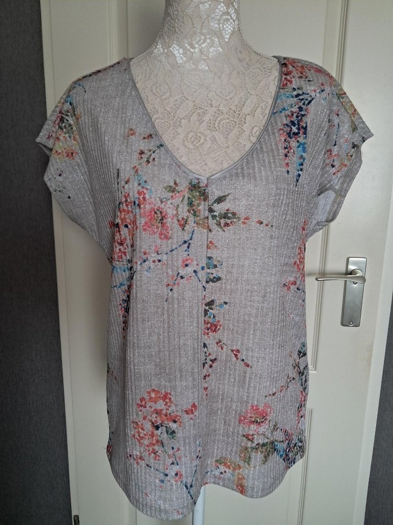 Shirt Dayz  Maat : L Kleur : Grijs Zilver, Kleding | Dames, Maat 42/44 (L), Ophalen of Verzenden, Zo goed als nieuw, Zonder mouw