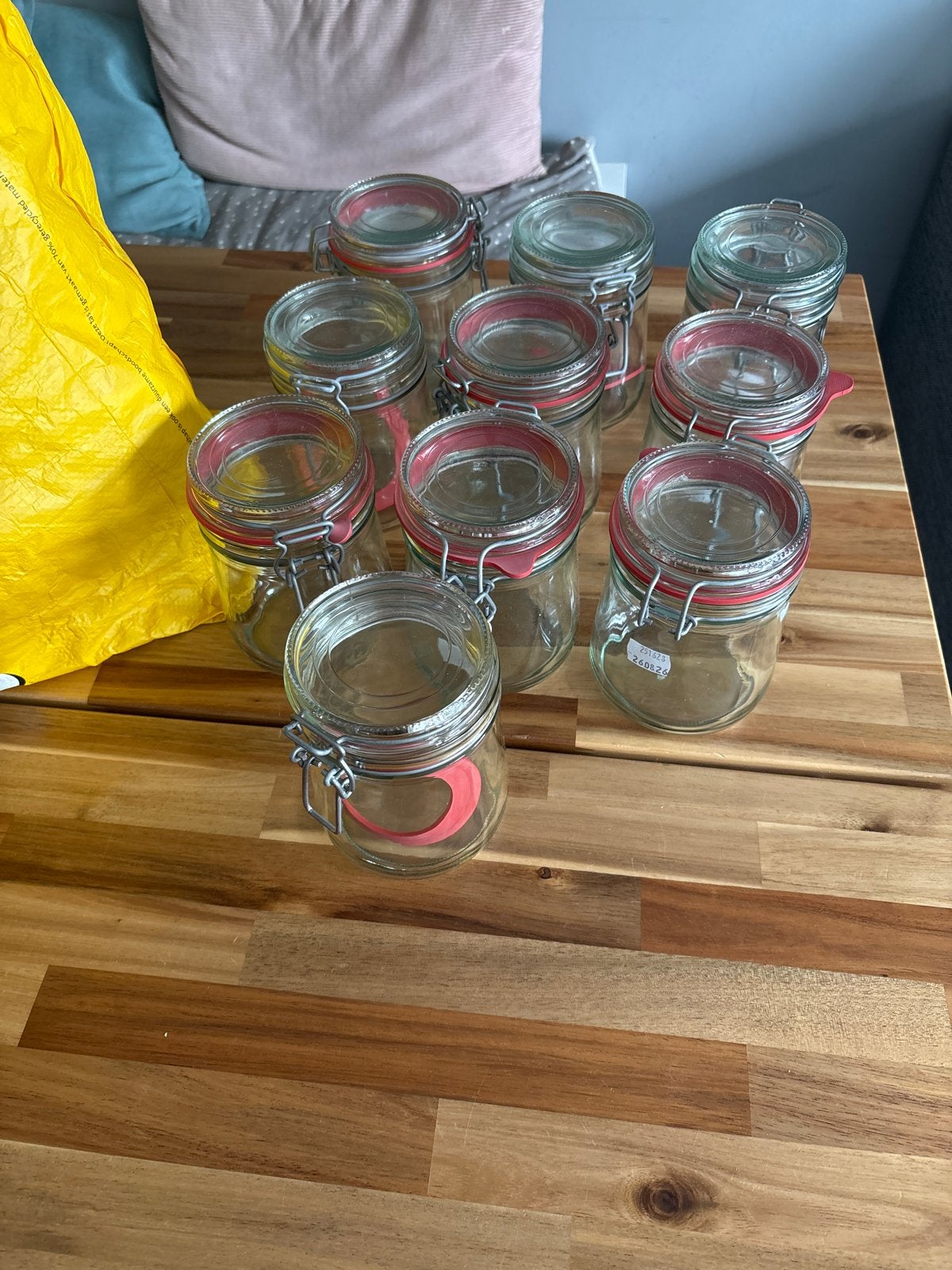 Set van 10 glazen voorraadpotten met beugelsluiting, Huis en Inrichting, Keuken | Keukenbenodigdheden, Ophalen, Voorraadpot, Overige merken