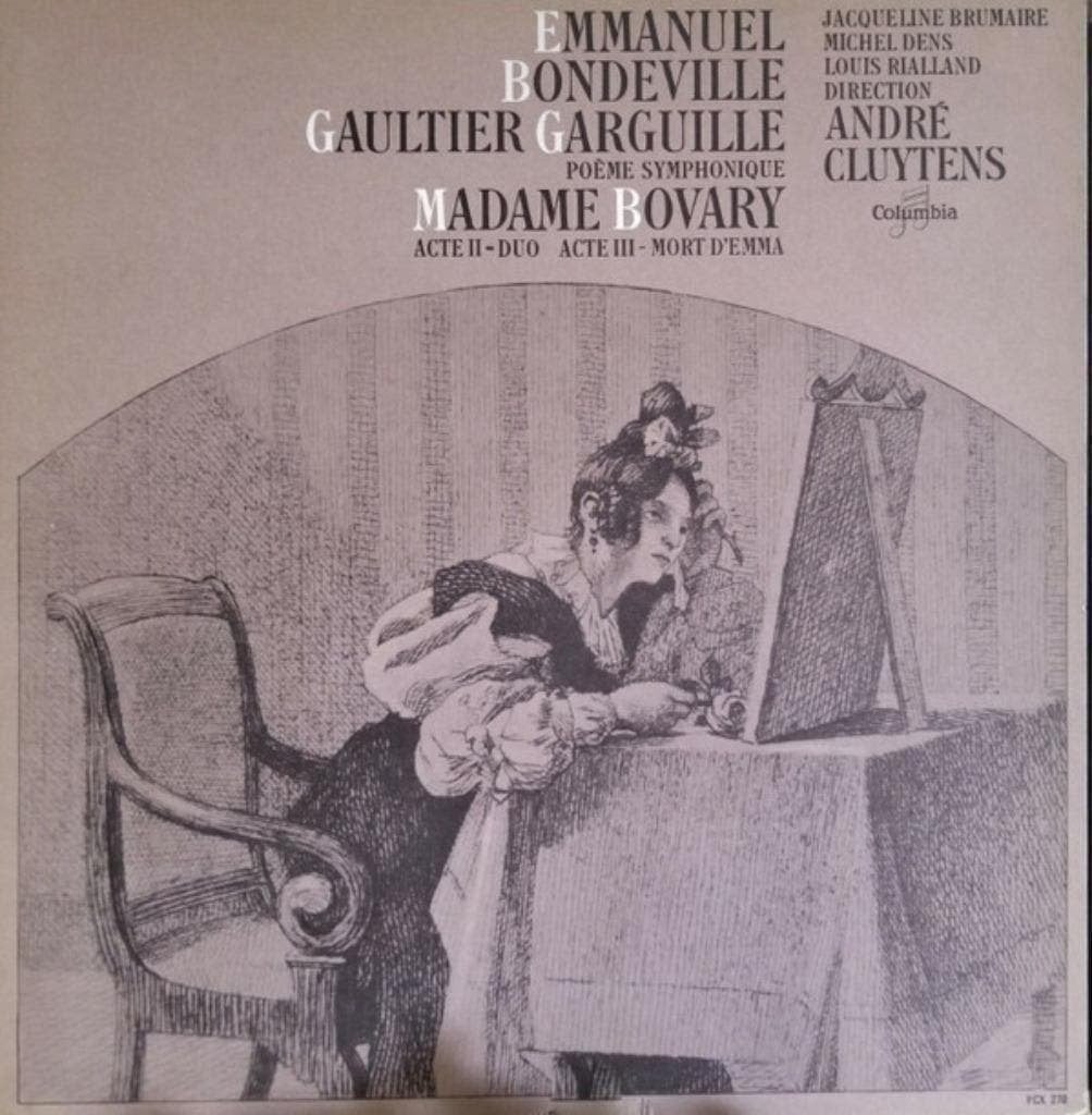 Bondeville Gaultier-Garguille Madame Bovary, Kamermuziek, Ophalen of Verzenden, Zo goed als nieuw, 12 inch