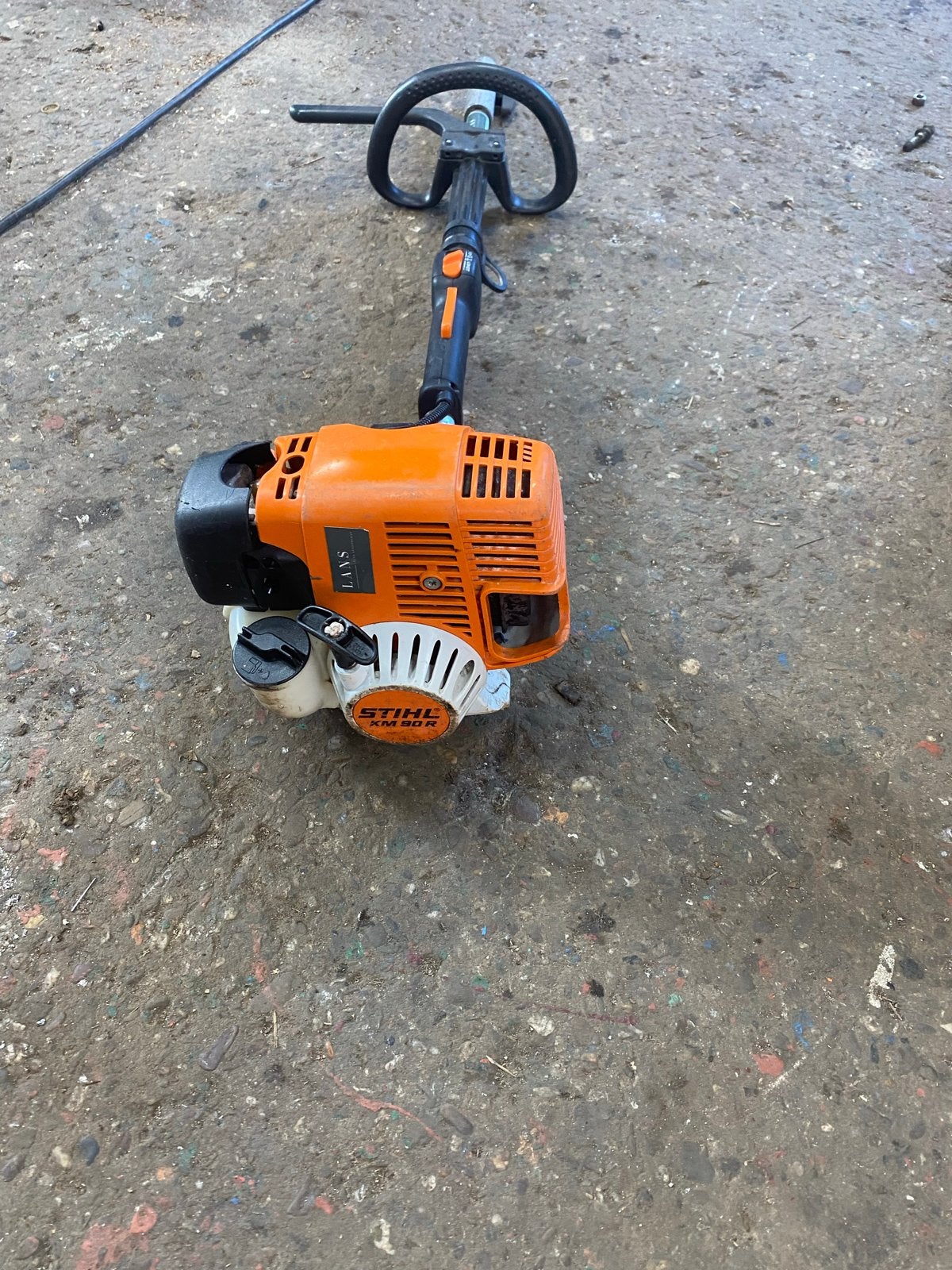 Stihl KM 90 R CombiMotor - Krachtige Benzine Bosmaaier, Tuin en Terras, Ophalen, Gebruikt, Benzine-grasmaaier