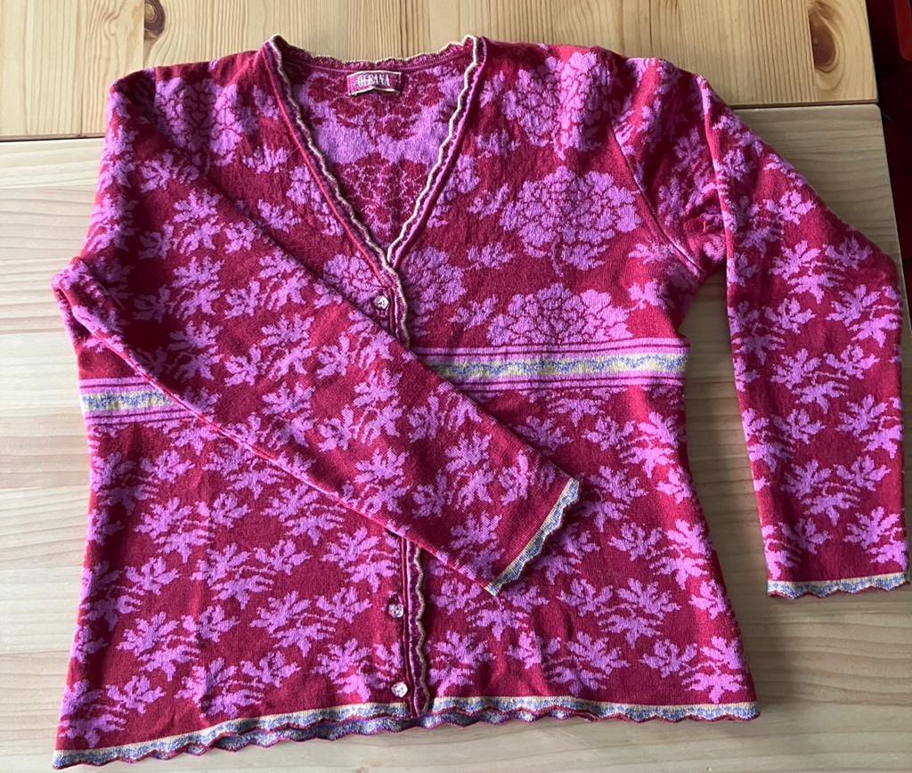 Rood roze Oleana vest, Ophalen of Verzenden, Gedragen, Maat 42/44 (L), Rood