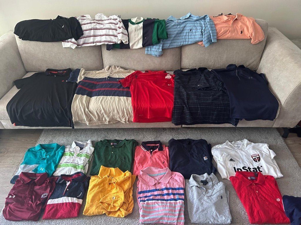 Grote Partij Kleding - 80+ artikelen! - Polo's en Tshirts, Ophalen, Meerkleurig, Zo goed als nieuw, Overige maten