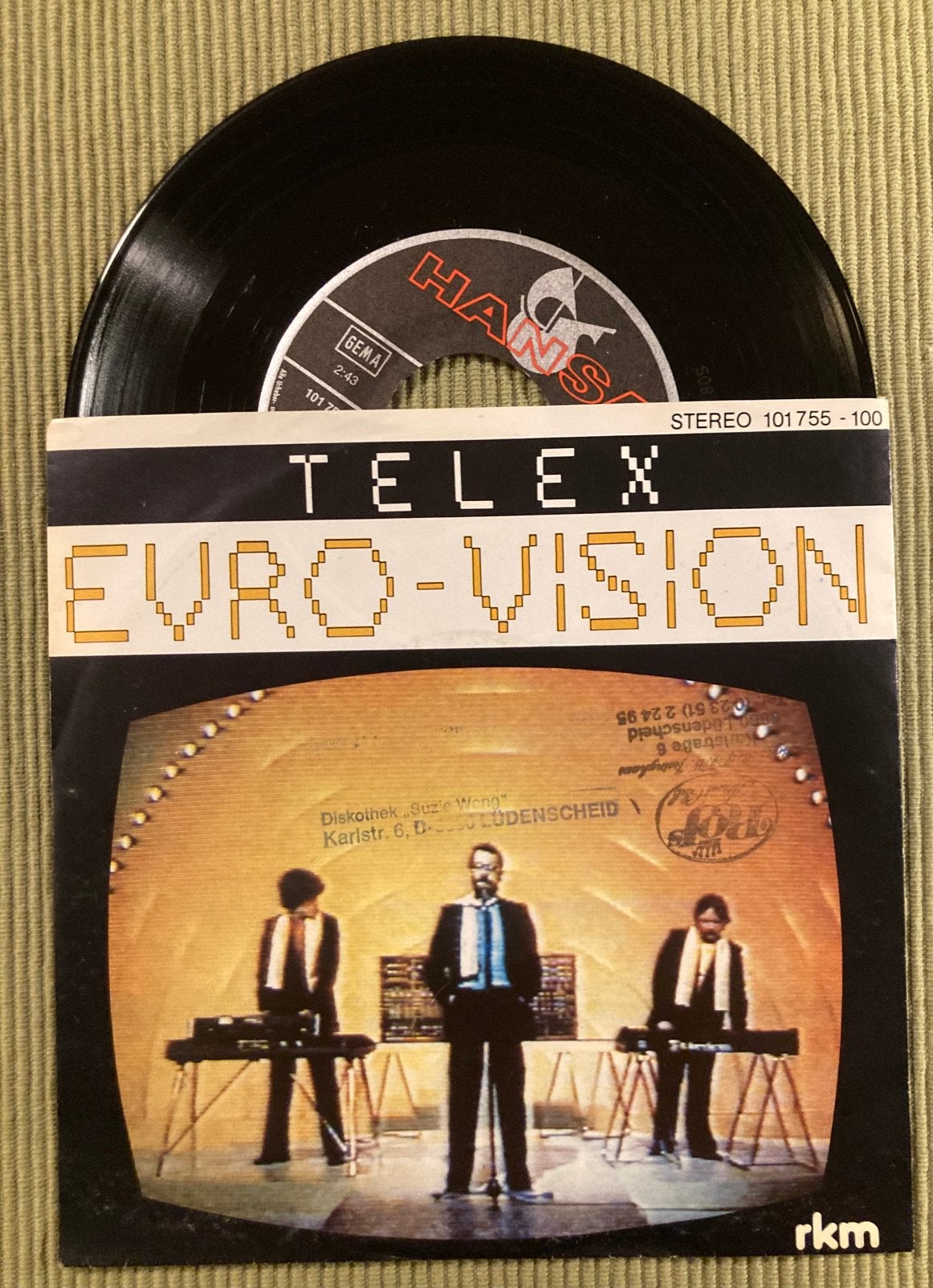 Vinyl single Telex - Euro-Vision, Gebruikt, 7 inch, Ophalen of Verzenden, Pop