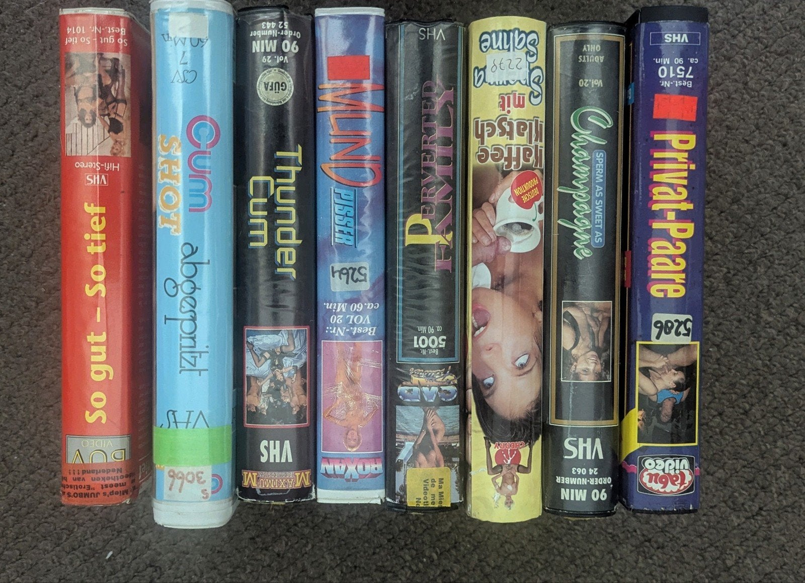 Vintage erotische VHS 7+1 stuks adult xxx, Alle leeftijden, Verzenden, Gebruikt