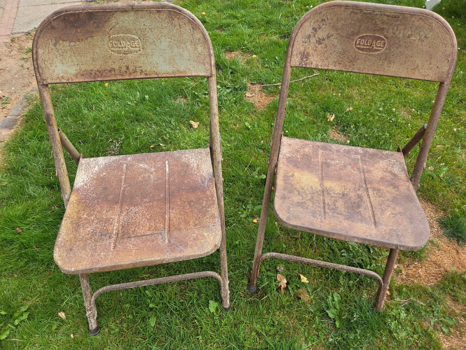 Vintage Foldage metalen klapstoelen (2 stuks), Ophalen