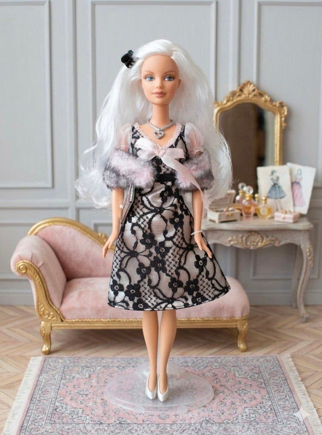 Barbie Fashion Fever Reroot Restyle - Witte Golvende Haren, Verzamelen, Poppen, Ophalen of Verzenden, Zo goed als nieuw, Pop