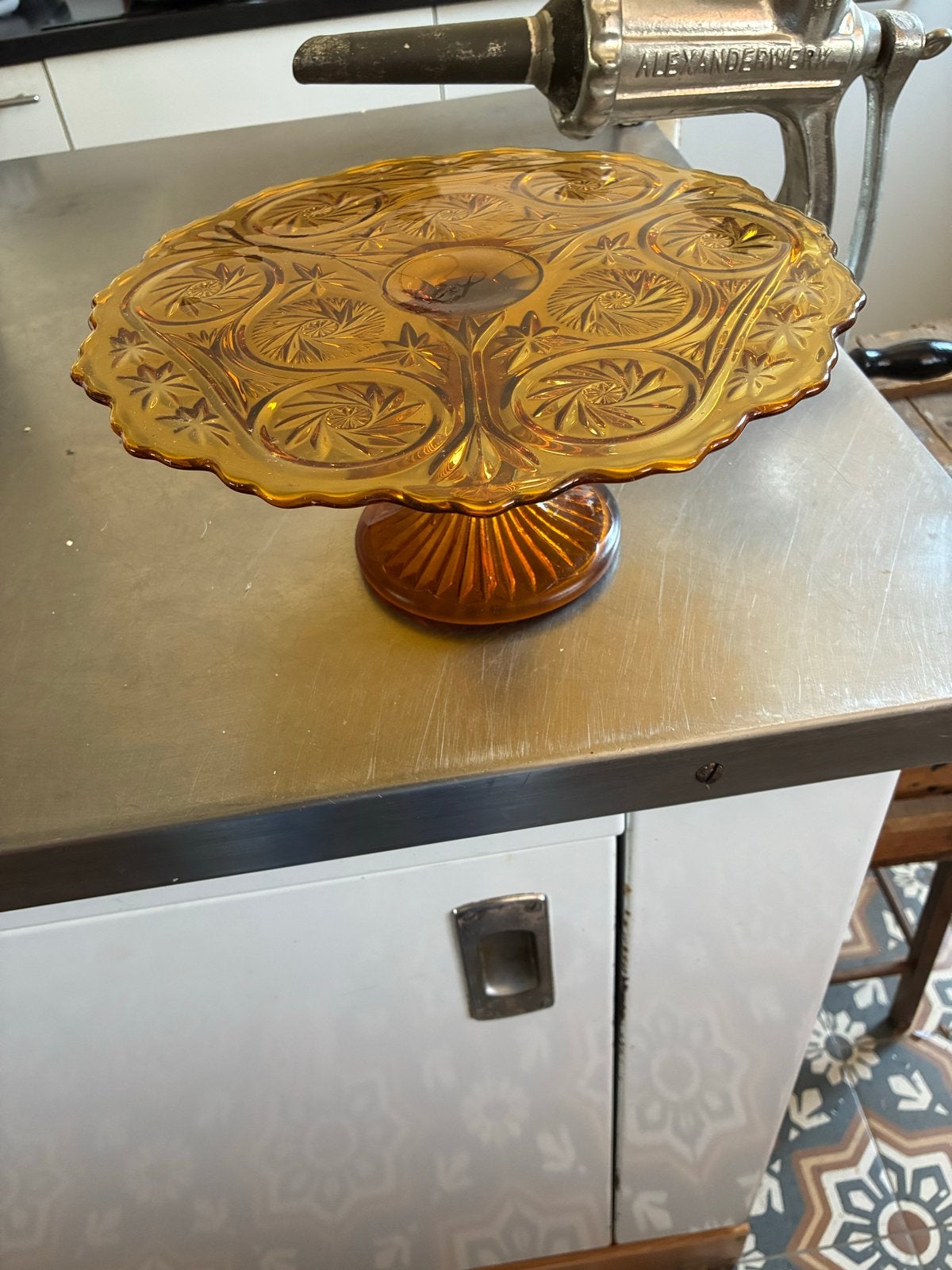 Vintage Amber Glazen Schalen en Schaaltjes Set, Ophalen
