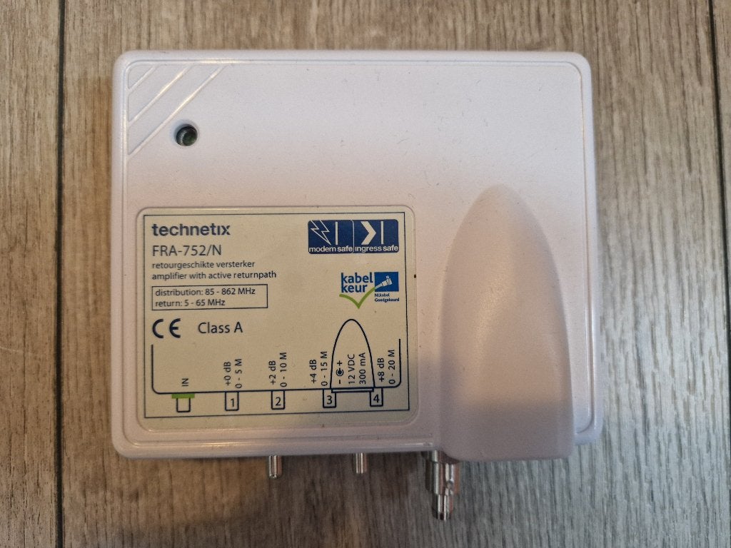 Technetix FRA-752/N retourgeschikte coax versterker, Ophalen of Verzenden, Gebruikt