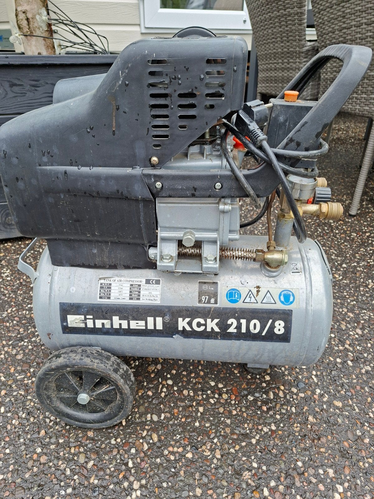 Goed werkende Einhell KCK 210/8 compressor, Ophalen, Gebruikt, 6 tot 10 bar, 25 tot 100 liter