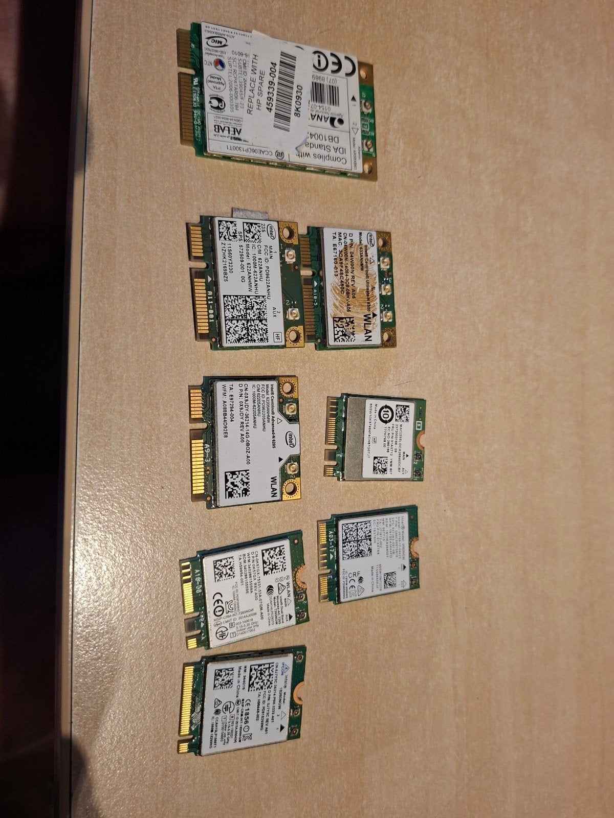 Diverse Laptop Netwerkkaarten (WLAN/WiFi), Computers en Software, Netwerkkaarten, Ophalen of Verzenden, Gebruikt, Intern, Intel, HP