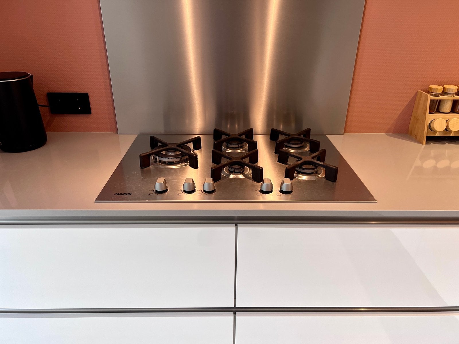 Zanussi ZGH78534XA Inbouw Gas Kookplaat 5 Kookzones, Witgoed en Apparatuur, Kookplaten, Ophalen, Gebruikt, Inbouw, Gas